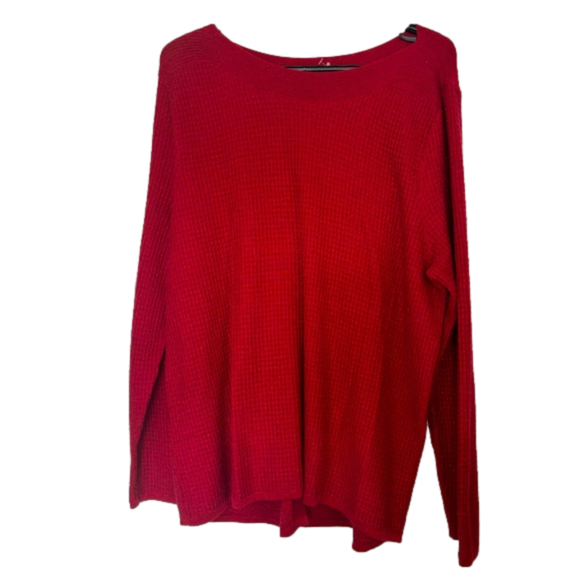 ❣️SOLD❣️ Northern Reflections Gorgeous Red Sparkle Fine Knit Sweater Top - Picture 5 of 11